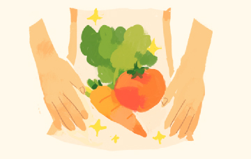 イラスト：体内の野菜
