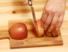 step1：りんごの切り方