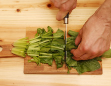 step3：葉もの野菜の切り方